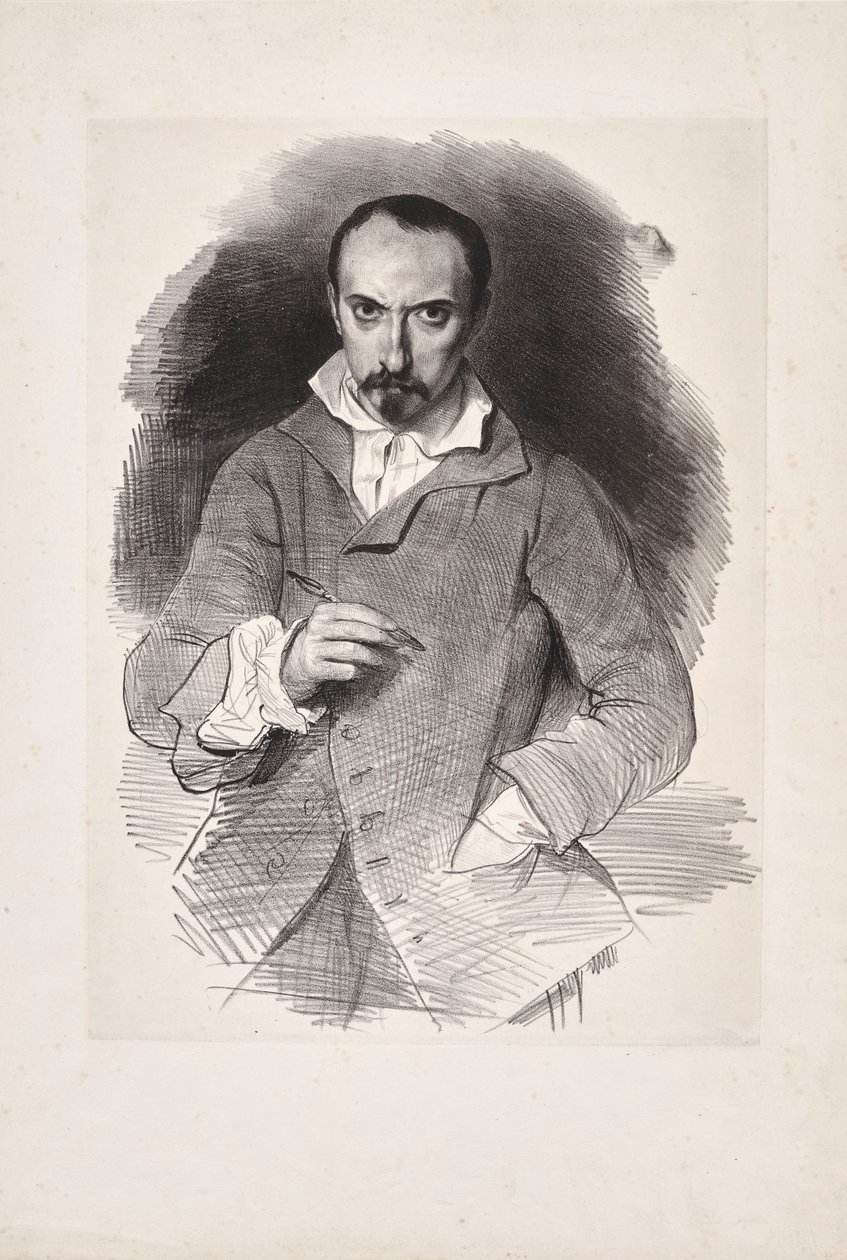 Auto-retrato, segundo quartel do século XIX. de Achille Devéria