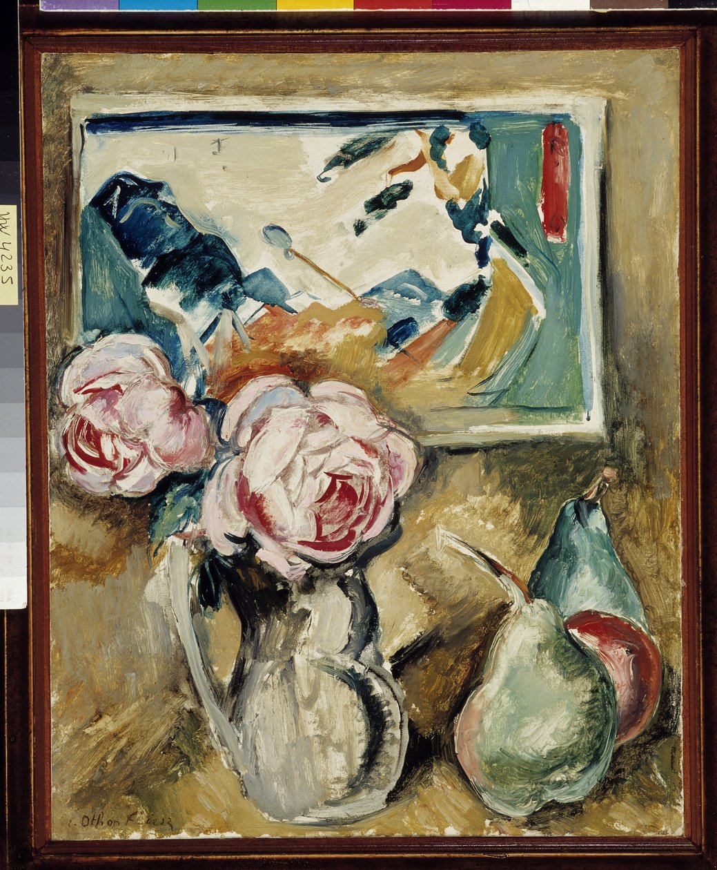 Natureza morta no quadro "O campo das papoilas" de Achille Emile Othon Friesz