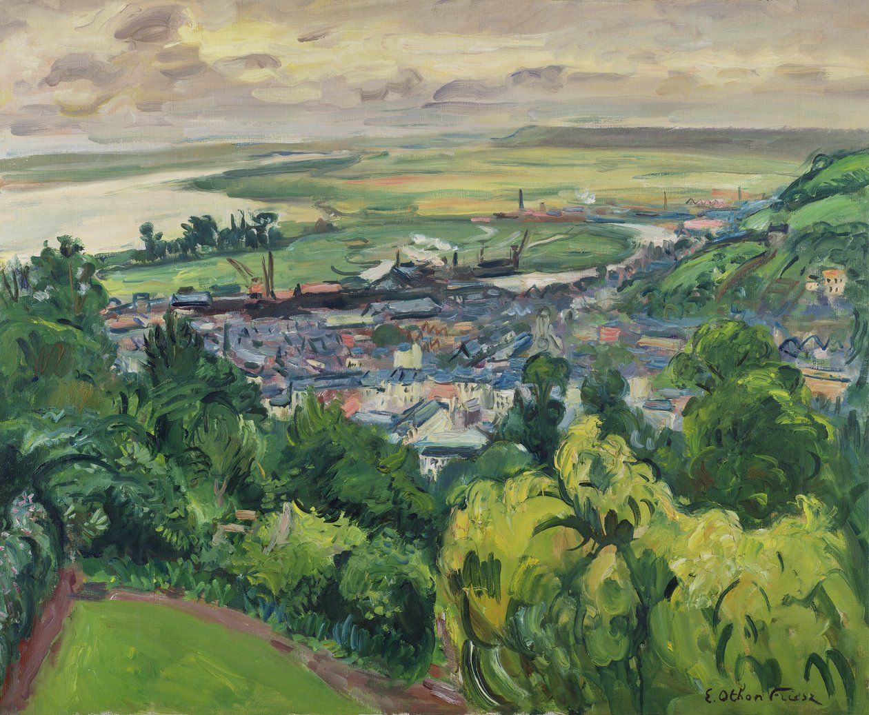 Paisagem em Honfleur de Achille Emile Othon Friesz