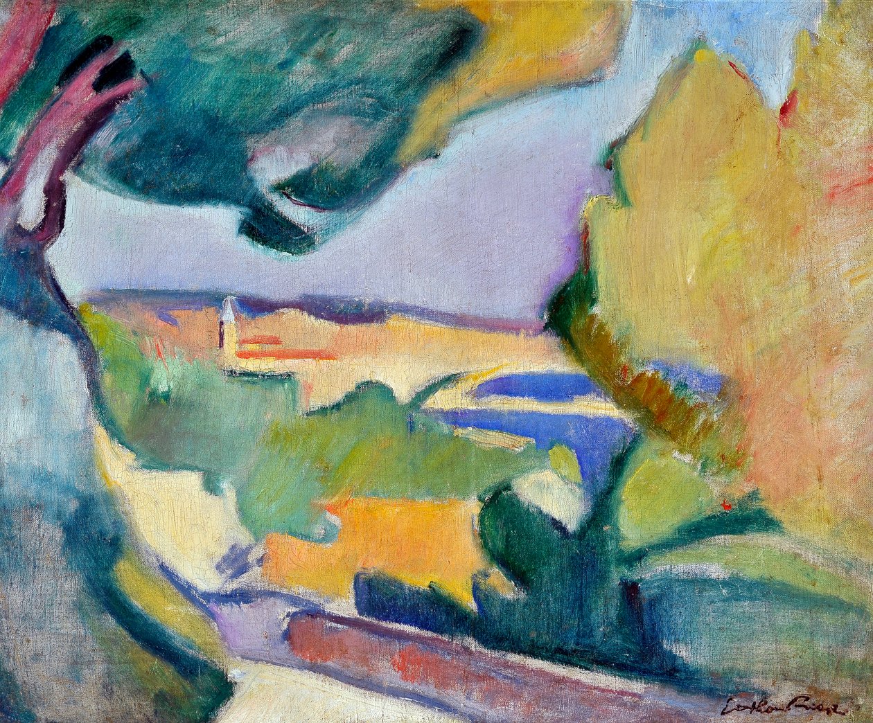 Paisagem mediterrânica, c.1907 (óleo sobre tela) de Achille Emile Othon Friesz