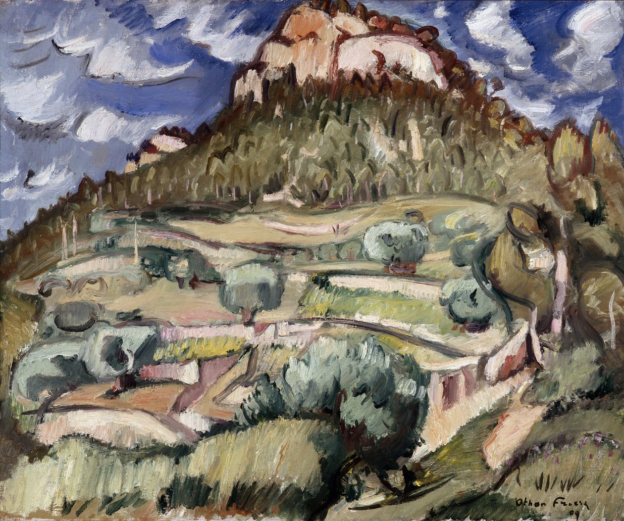 O Baou du Redon a Cassis. Pintura por Achille-Emile (Achille Emile) Othon Friesz (1879-1949) de Achille Emile Othon Friesz