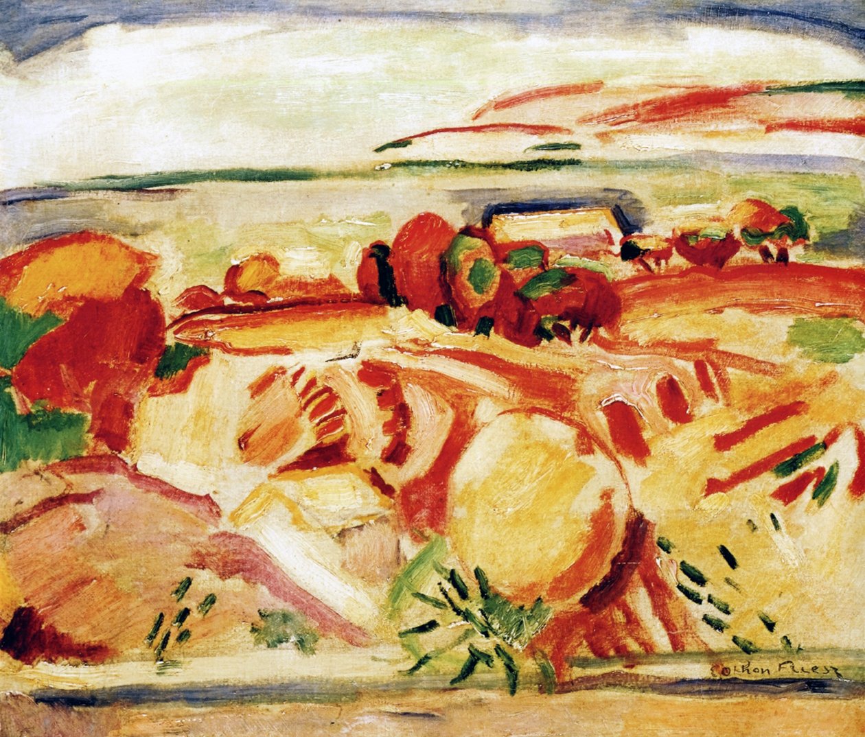 A Baía de Cassis, França, c.1906 (óleo sobre tela) de Achille Emile Othon Friesz