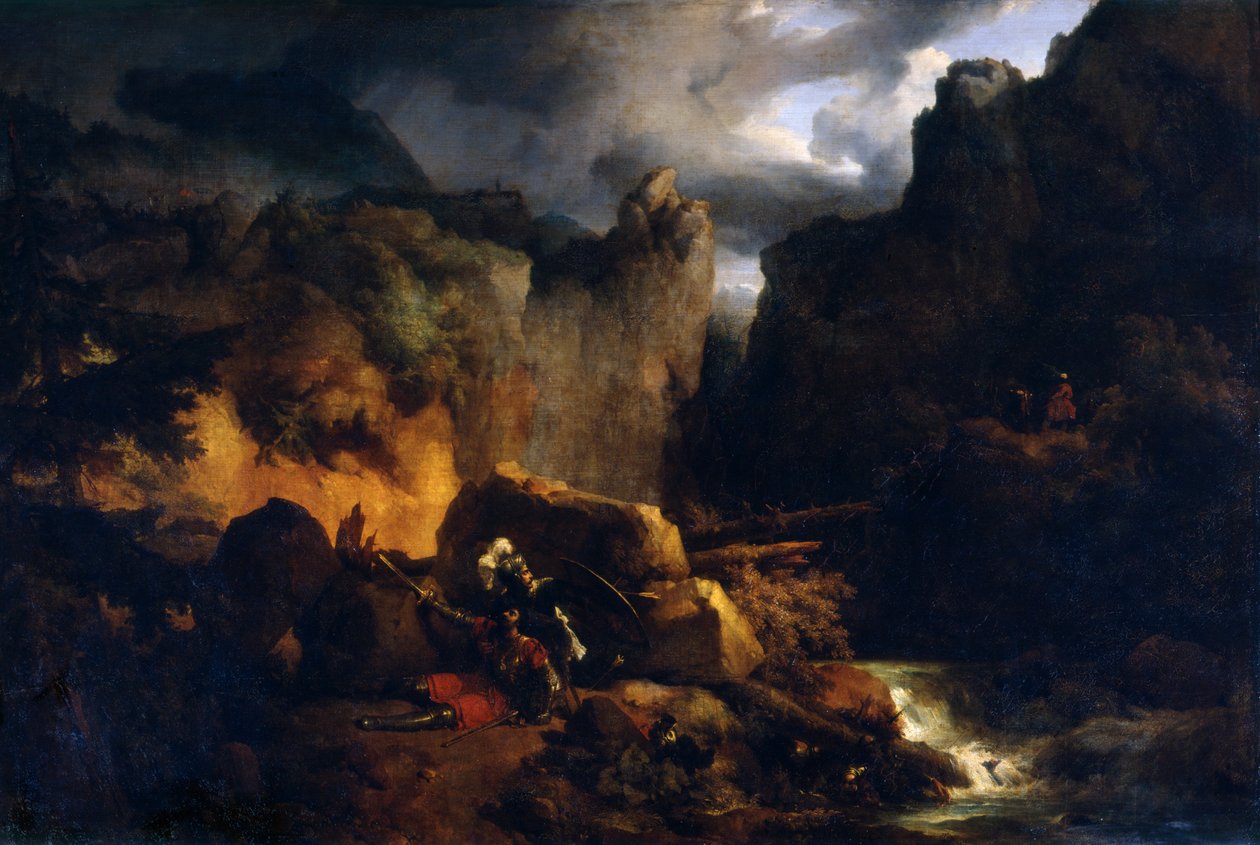 Morte de Roland, c1818 de Achille Etna Michallon
