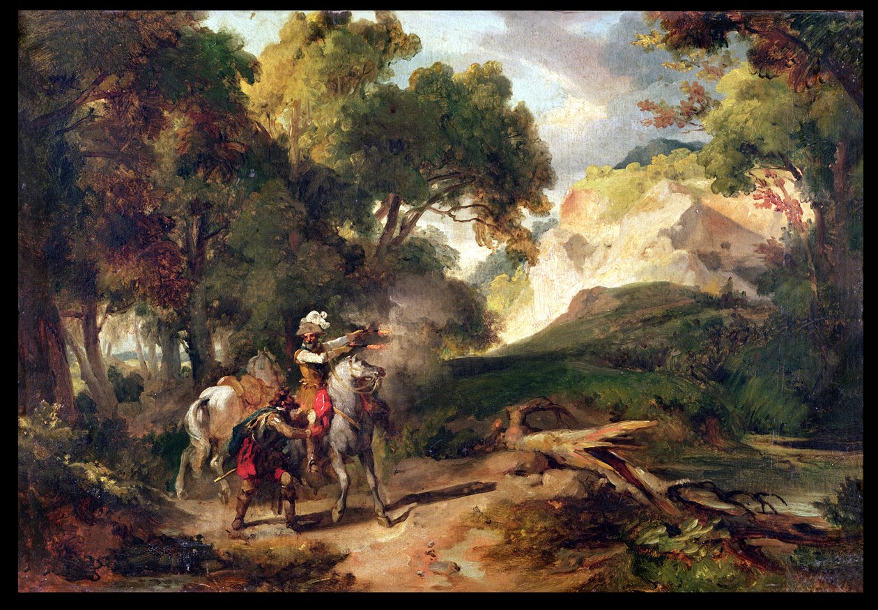 Henri IV (1553-1610) e o capitão Michau de Achille Etna Michallon