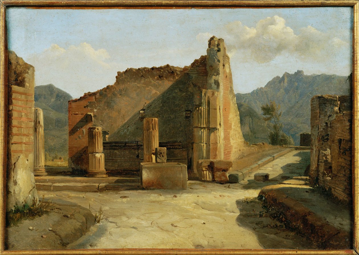 O Fórum em Pompeia ... de Achille Etna Michallon