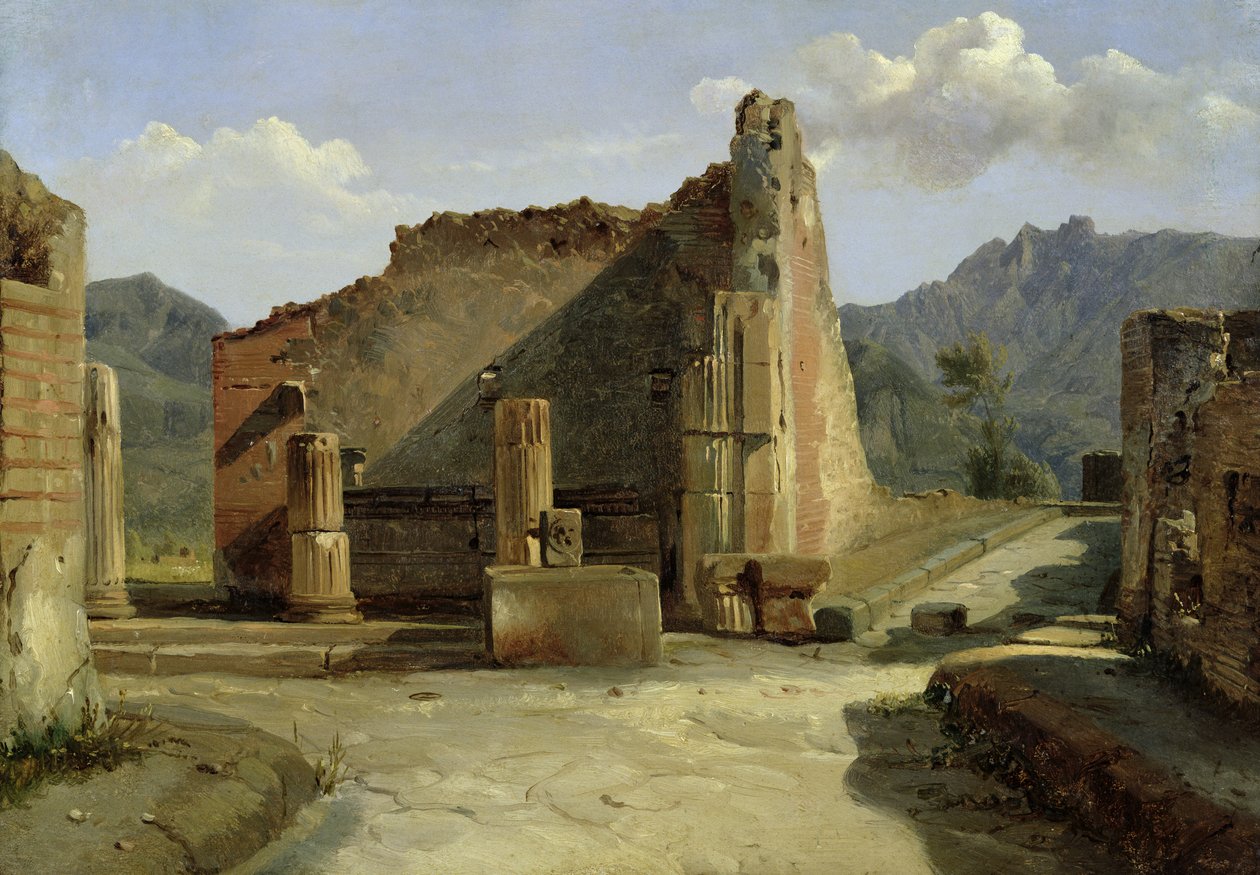 O Fórum de Pompéia (óleo sobre tela) de Achille Etna Michallon