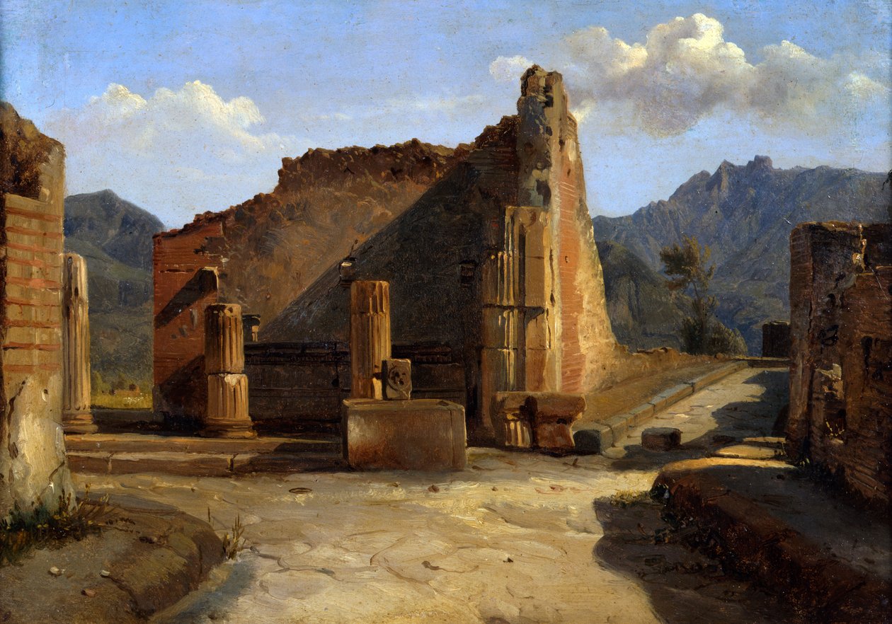 O Fórum de Pompéia, c1816-1822 de Achille Etna Michallon