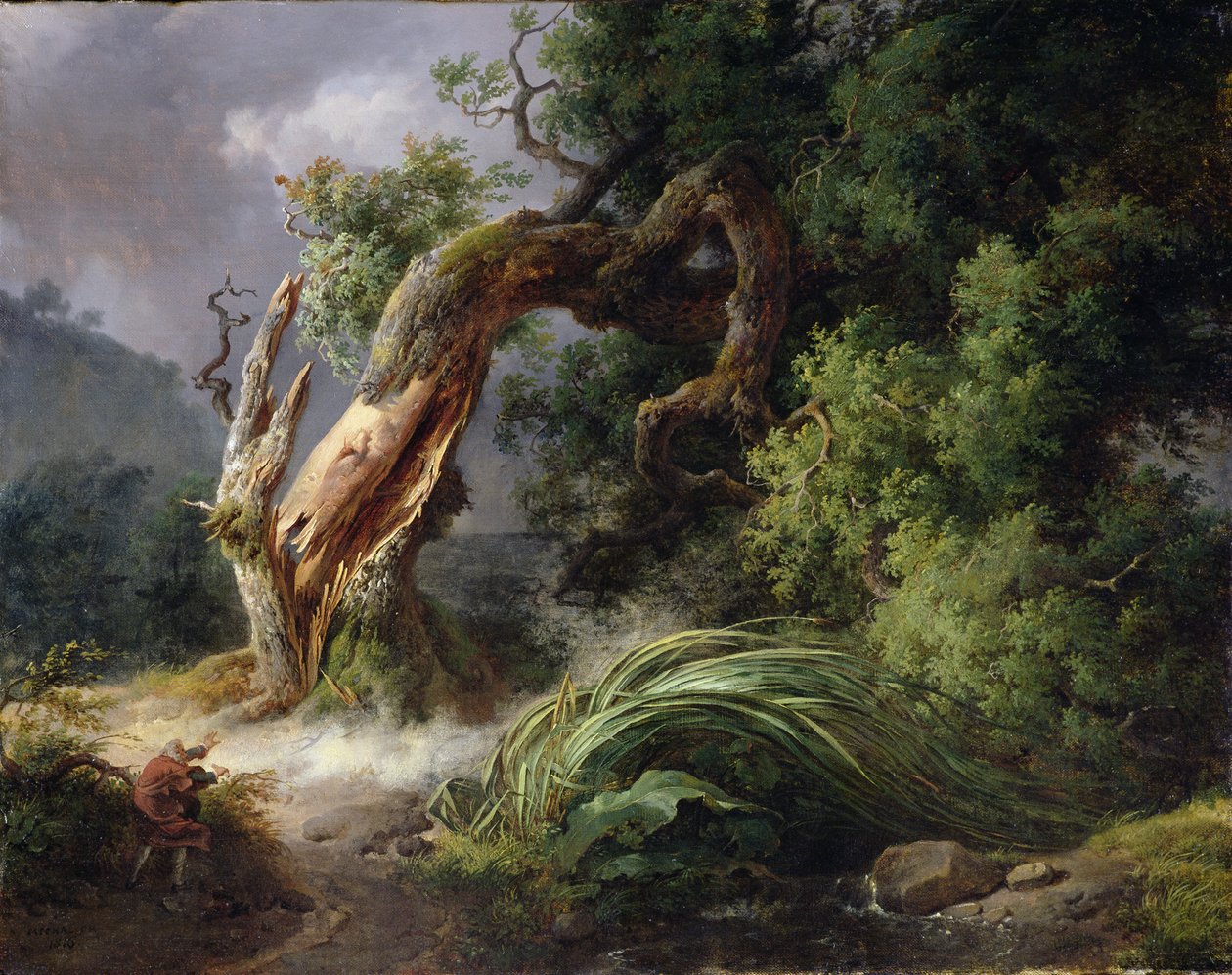 O Carvalho e o Reed, 1816 de Achille Etna Michallon