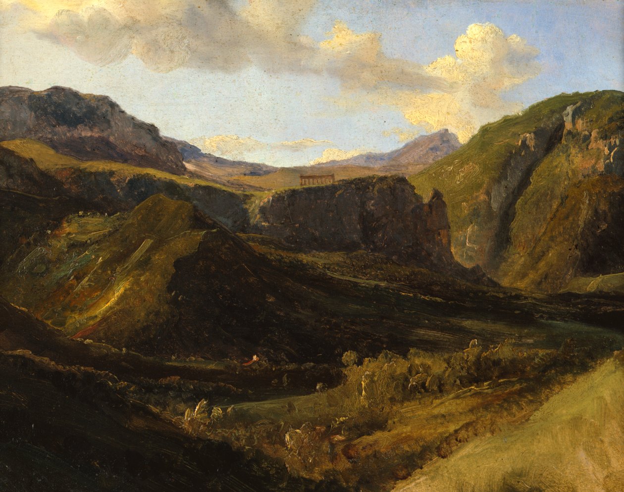 O templo de Segeste, c1810-1822 de Achille Etna Michallon