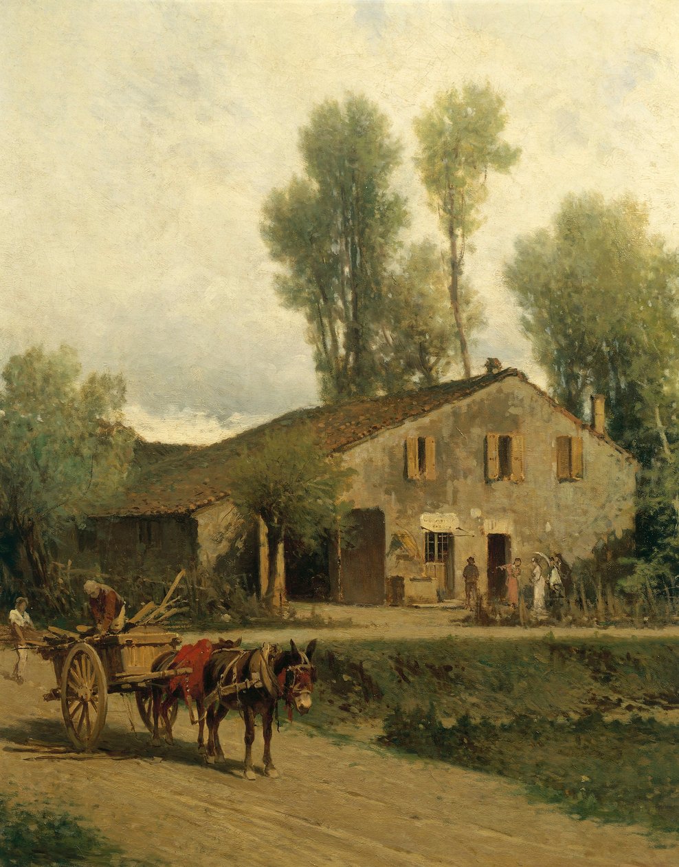 A Casa onde nasceu Giuseppe Verdi (óleo sobre tela) de Achille Formis Befani