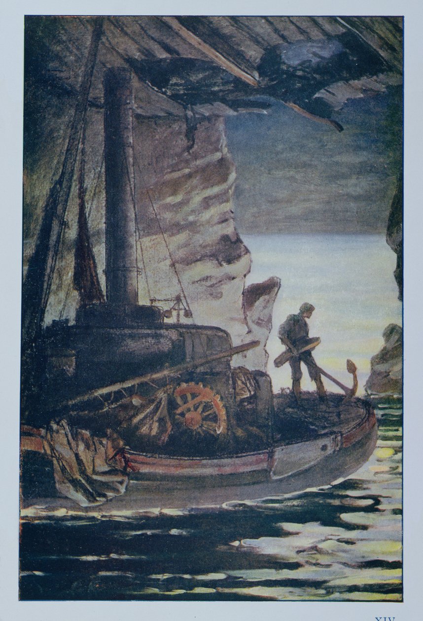 Ilustração dos Trabalhadores do Mar de Victor Hugo (1802-85) 1923 de Achille Granchi Taylor