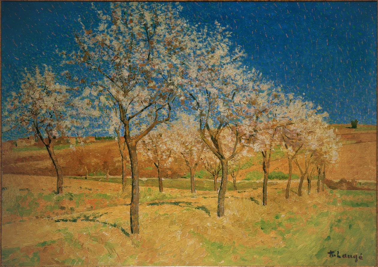 Paisagem com árvores floridas de Achille Lauge