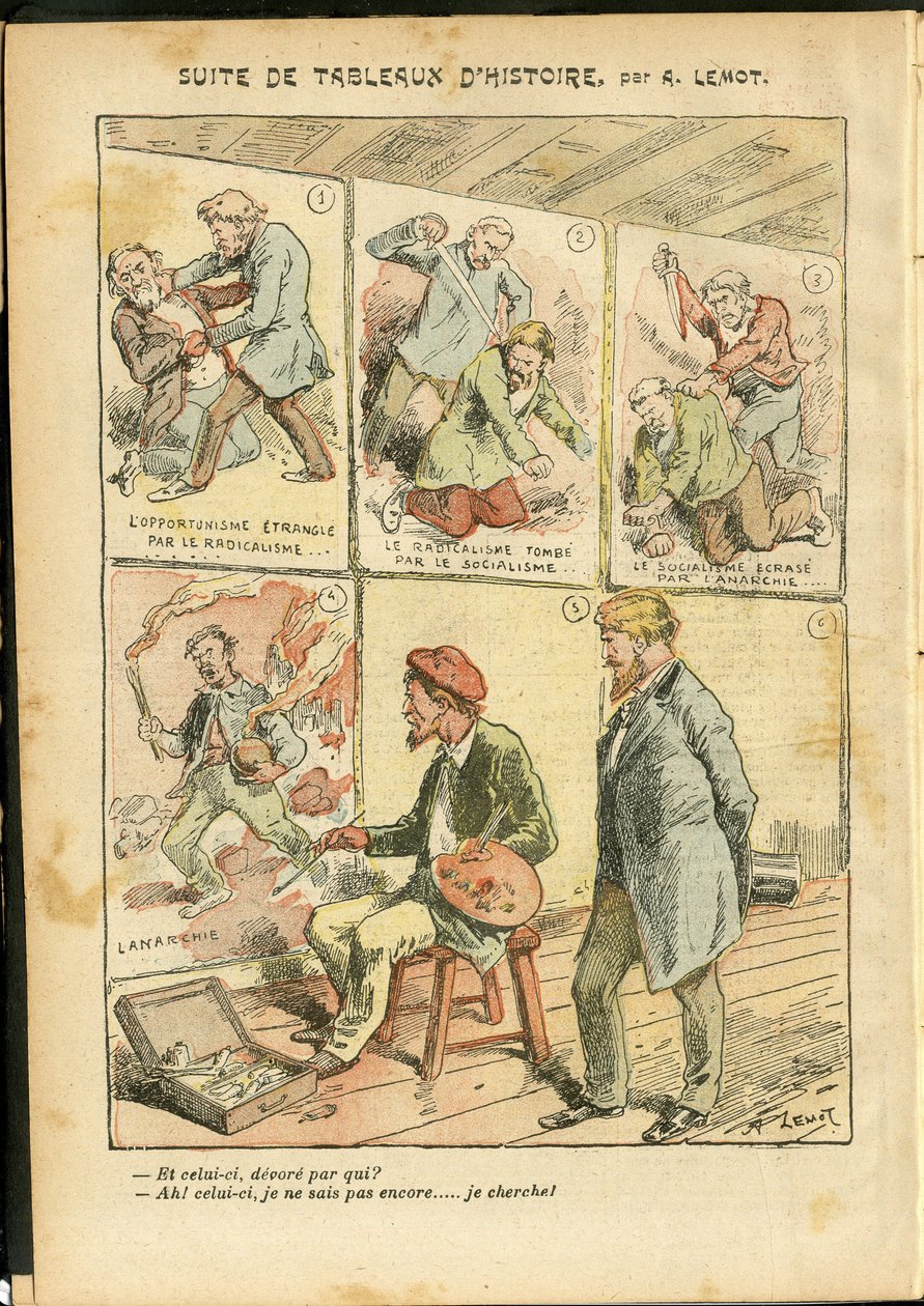 Ilustração de Achille Lemot (1846-1909) em Le Pelerin, 20/05/06 - Conjunto de pinturas históricas - Anarquismo Anarquista, Radicalismo, Arte, Revolução, Oportunismo, Inescrito, Socialismo - Pintores artistas de Achille Lemot