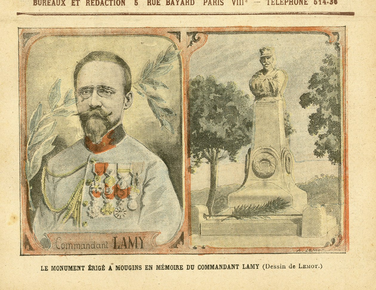 Ilustração de Achille Lemot (1846-1909) em Le Pelerin de Achille Lemot