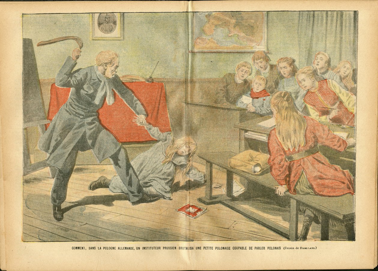 Ilustração de Achille Lemot (1846-1909) em Le Pelerin, 02/12/06 - Ensino, Polônia, Penalty - Professor de Achille Lemot