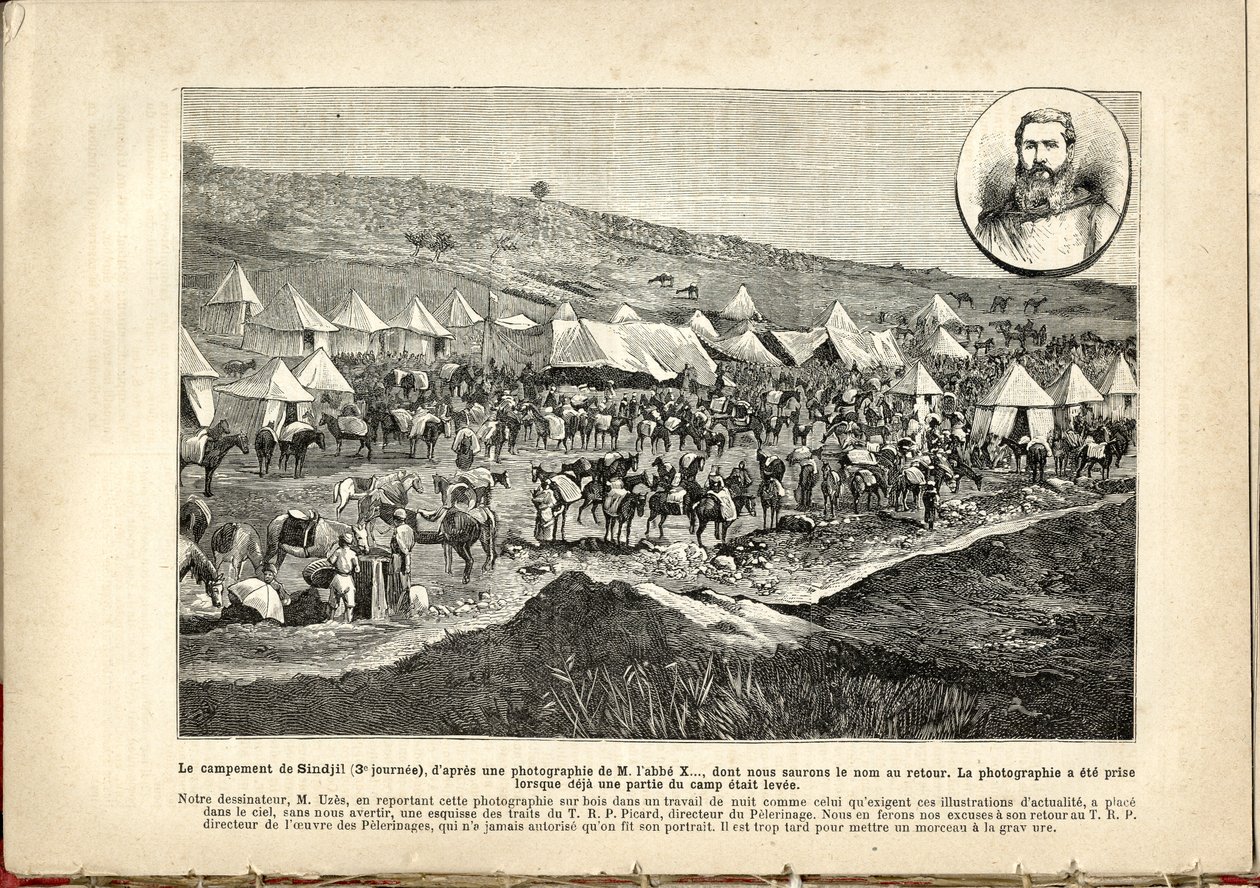O campo Sindjil, por M. Uzès, Le Pèlerin de Achille Lemot
