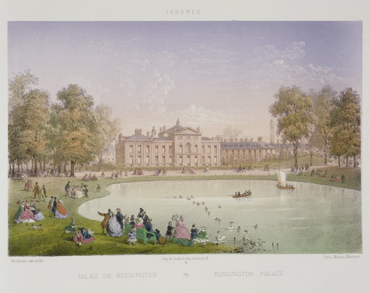 Palácio de Kensington, c.1862 de Achille Louis Martinet