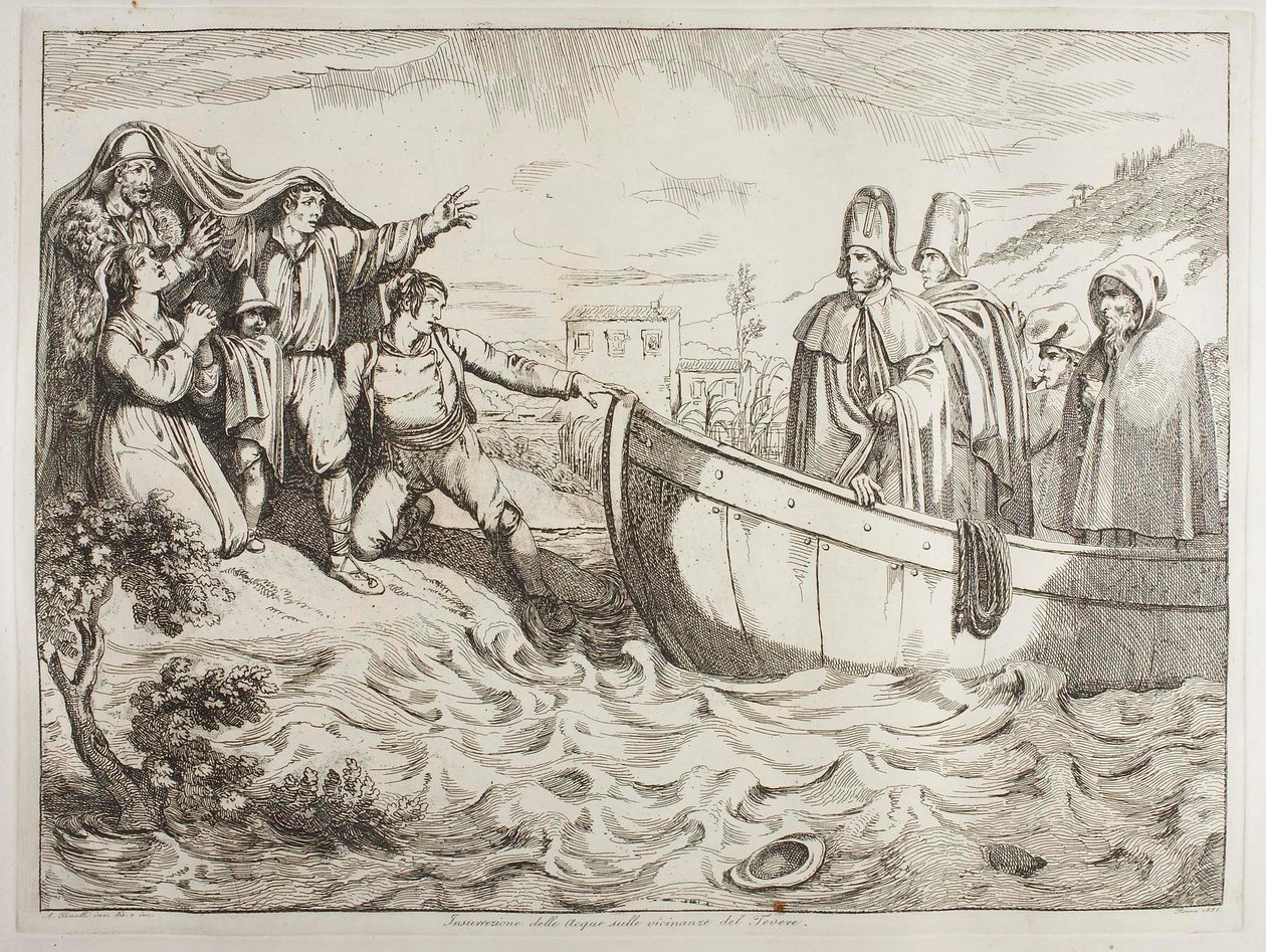 Desembarque junto ao Tibre de Achille Pinelli