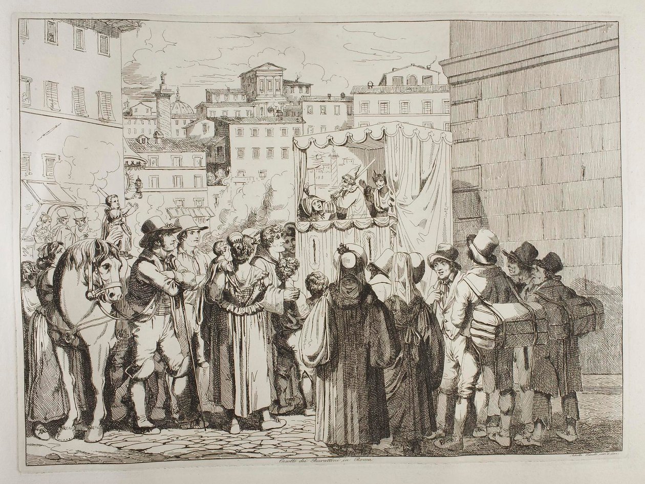 Espetáculo de marionetas em Roma de Achille Pinelli