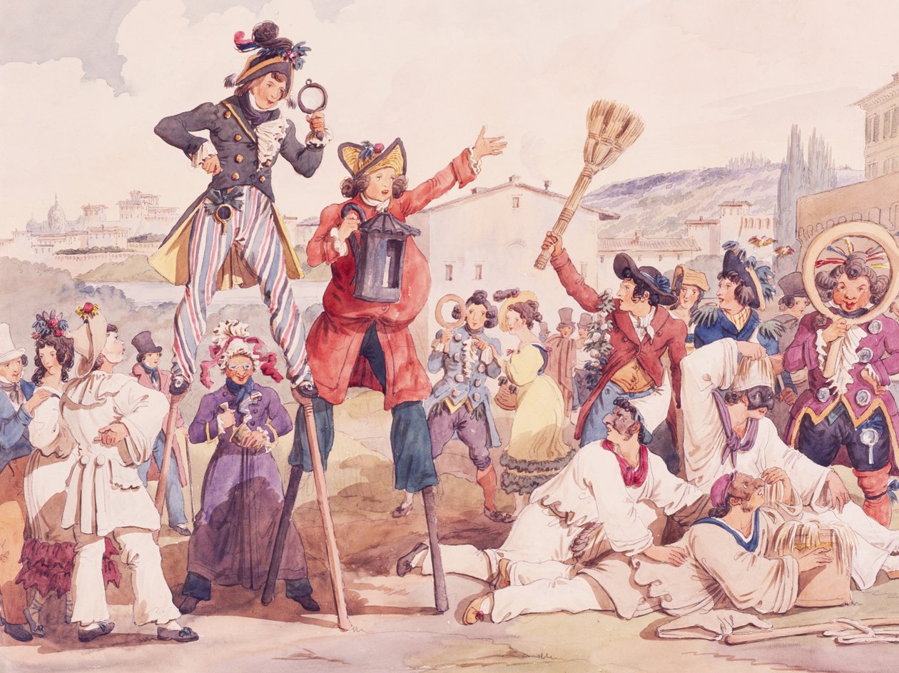 Máscaras romanas, de Achille Pinelli (1809-1841) de Achille Pinelli