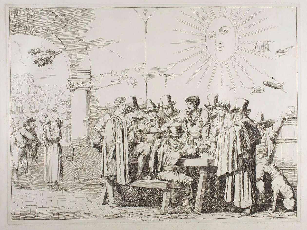 O jogo da pasatella de Achille Pinelli