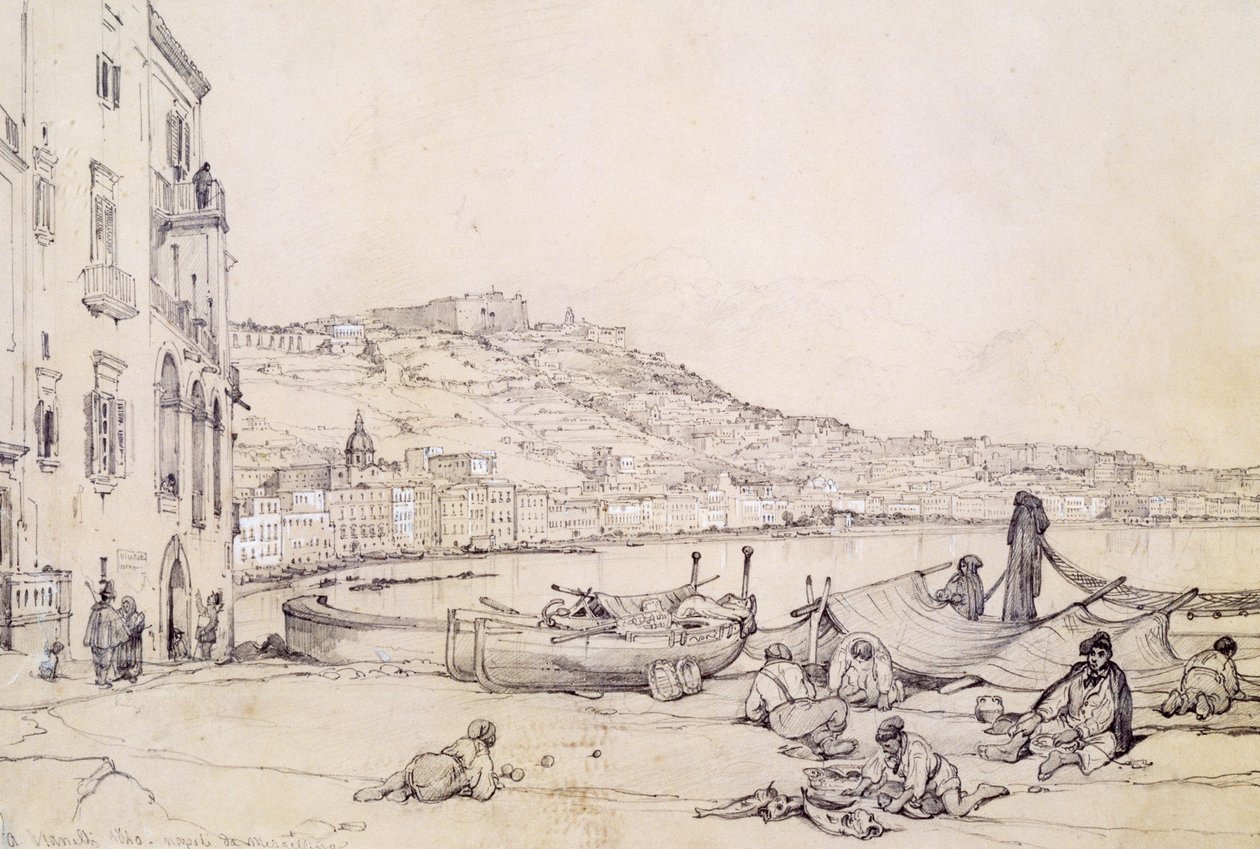 Vista de Nápoles a partir de Margellina de Achille Vianelli
