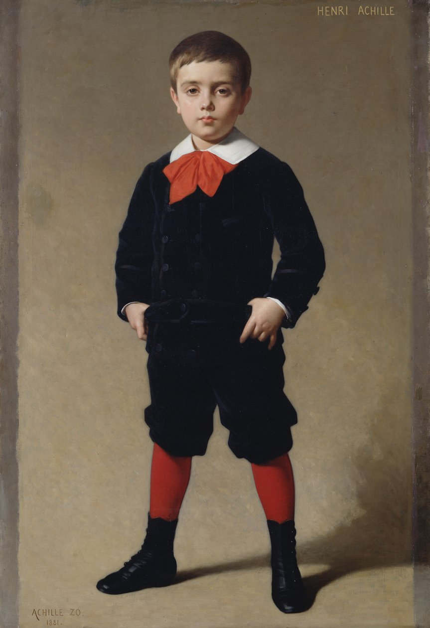 Retrato de Henri Achille, filho do artista, 1881 de Achille Zo