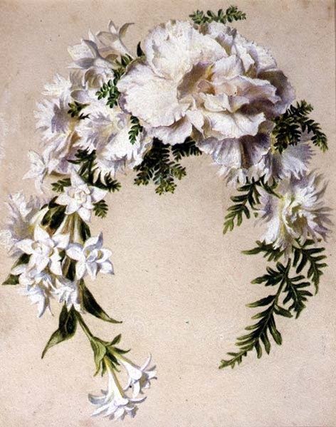 Guirlanda de Flores (aquarela sobre papel) de Ada Hanbury