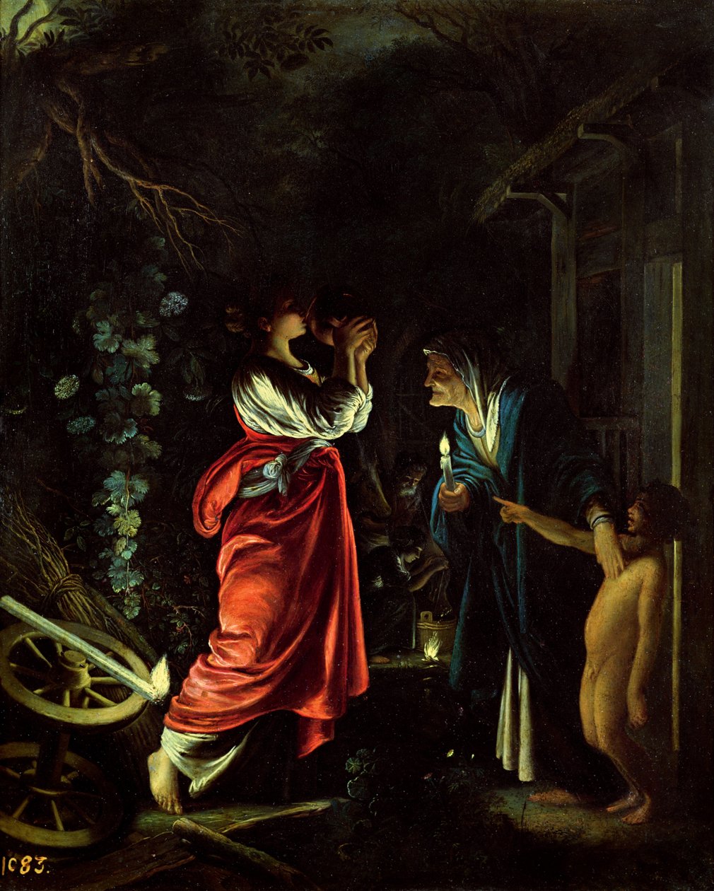 Ceres e Stellio (óleo em cobre) de Adam Elsheimer