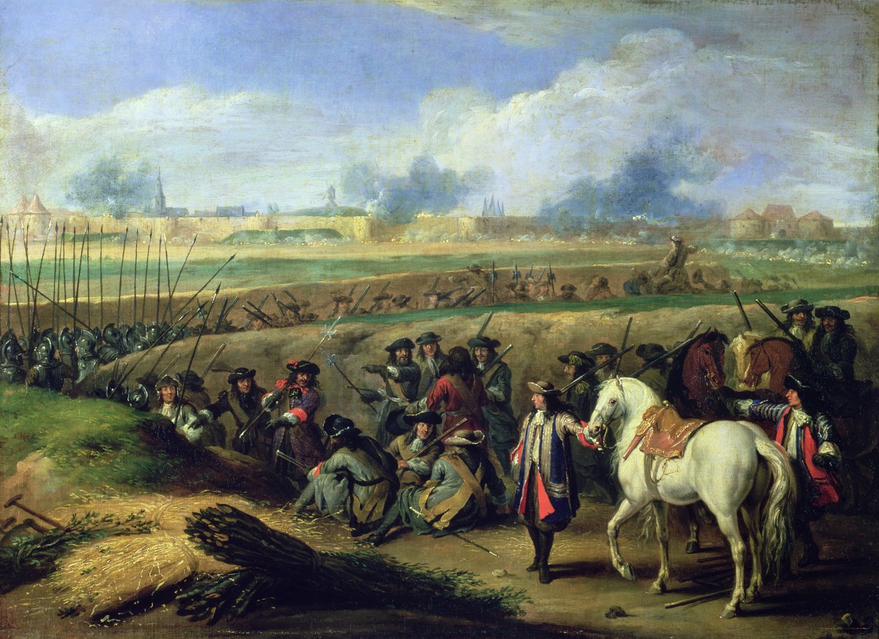 Luís XIV (1638-1715) no cerco de Tournai, 21 de junho de 1667 de Adam Frans van der Meulen