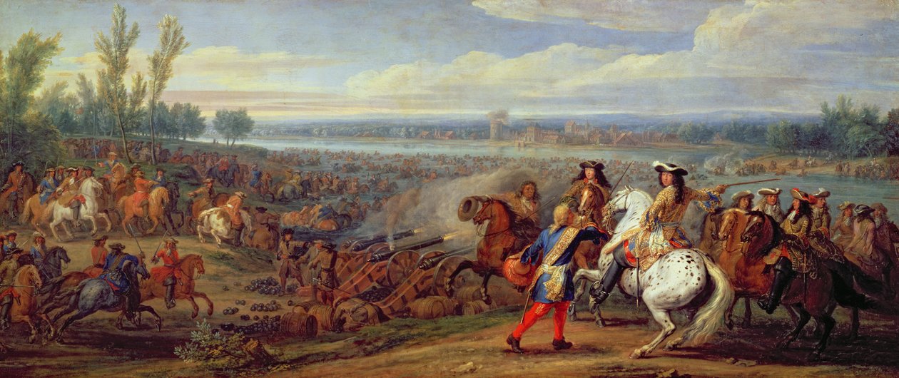 A travessia do Reno, 12 de junho de 1672 de Adam Frans van der Meulen