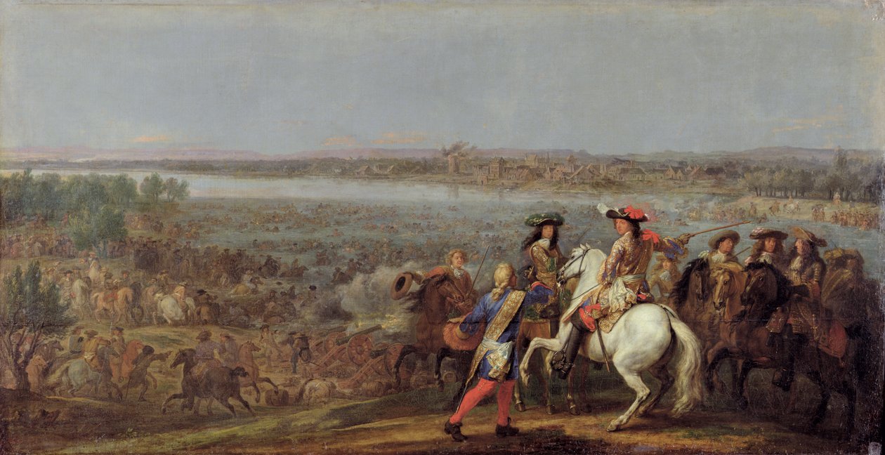 A travessia do Reno, 12 de junho de 1672 de Adam Frans van der Meulen