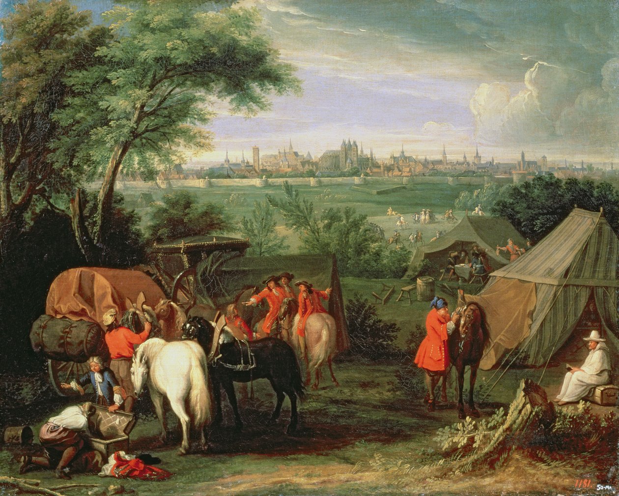 O cerco de Tournai por Louis XIV de Adam Frans van der Meulen