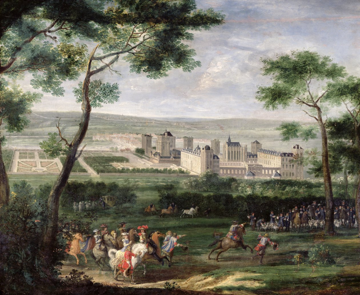 Vista do Chateau de Vincennes, c.1665 de Adam Frans van der Meulen