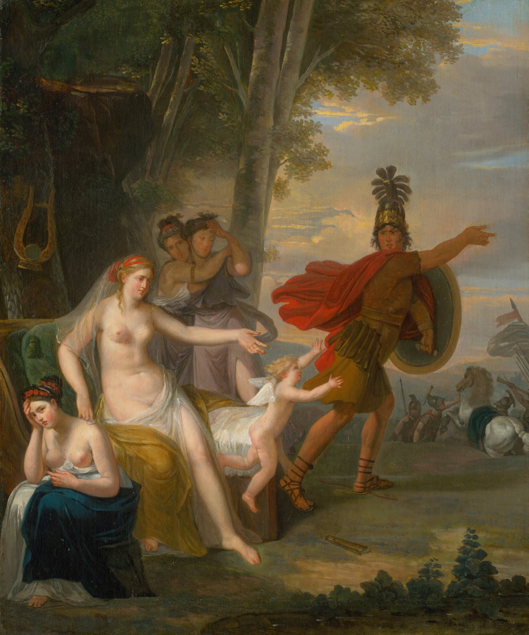 Hector despedindo-se de Andrómaca de Adam Friedrich Oeser