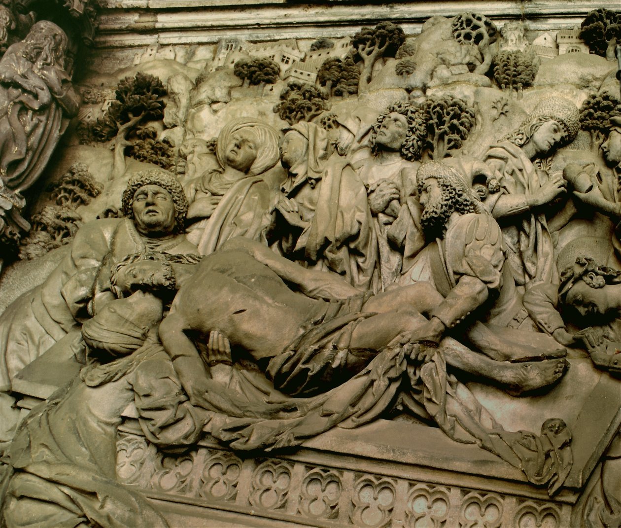 Entombment de Christ, detalhe do memorial de Schreyer, c.1490 de Adam Kraft