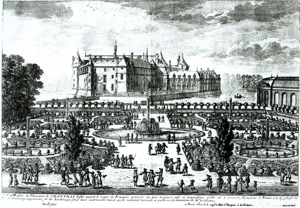 O Castelo de Chantilly e os jardins projetados por Andre le Notre (1613-1700) de Adam Perelle