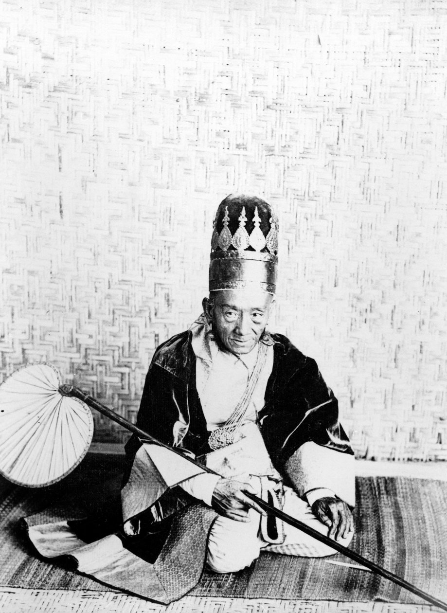 Um Ministro de Estado do Rei Thibaw da Birmânia, c. 1885 (foto do bw) de Adam R. Whyte