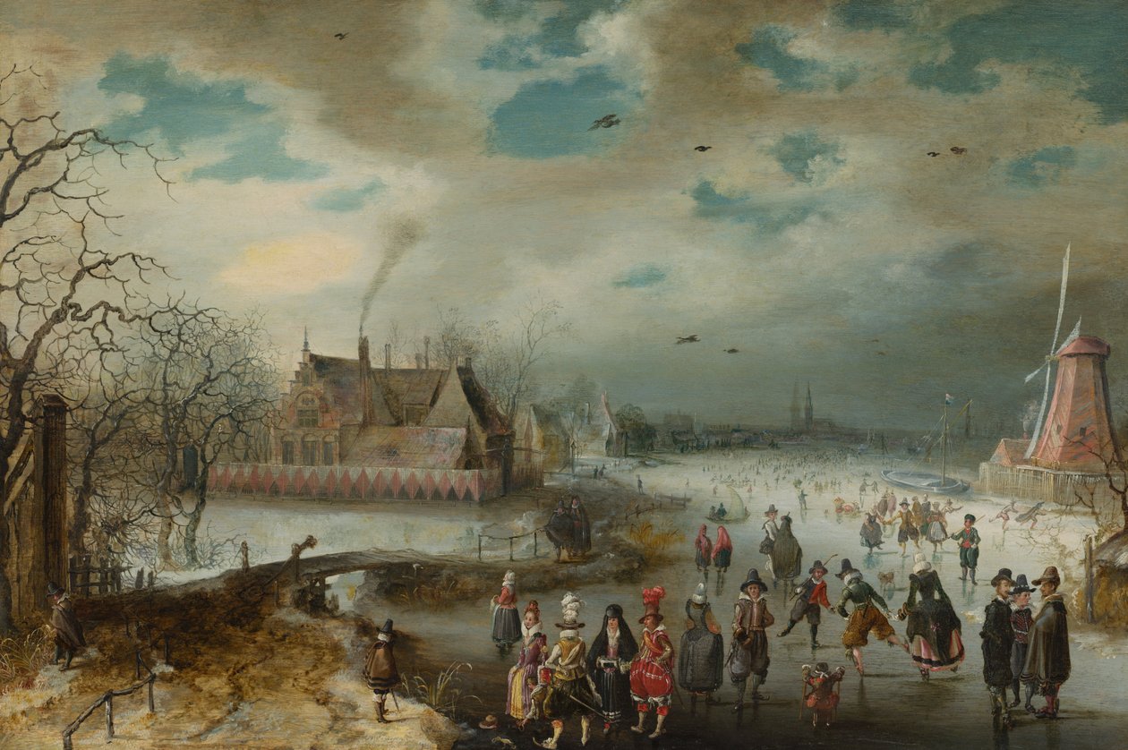 Patinando no Rio Amstel Congelado de Adam van Breen