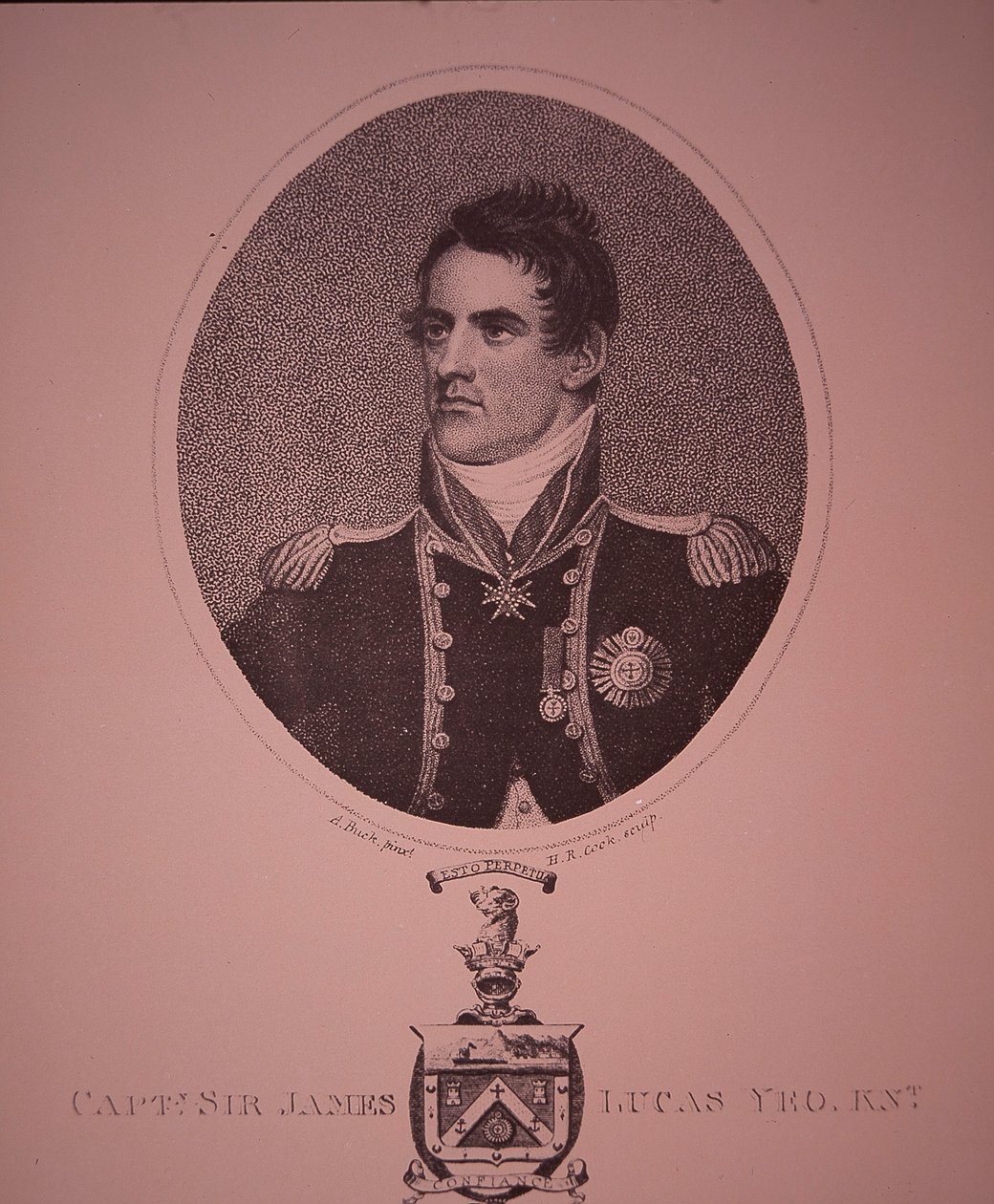 Sir James Lucas Yeo (gravura) de Adam (after) Buck