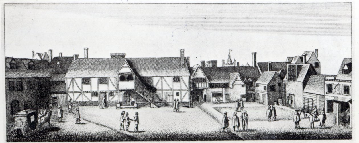 South View da Arundel House em Londres, gravada por Wenceslaus Hollar em 1646 e publicada em 1792 de Adam Alexius Bierling
