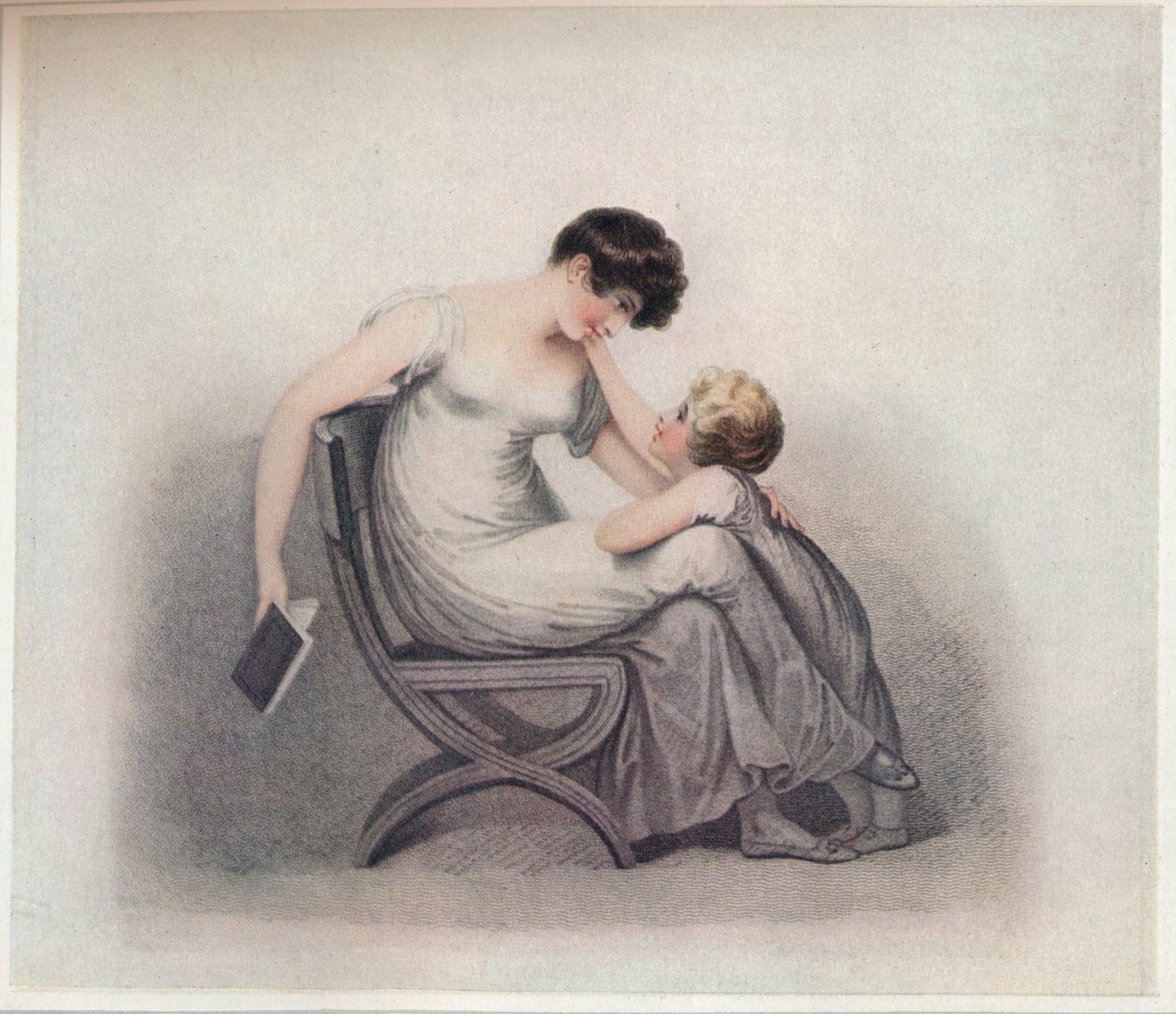 Mamma, não me faça implorar em vão, por favor leia esse belo livro novamente, c1808 de Adam Buck