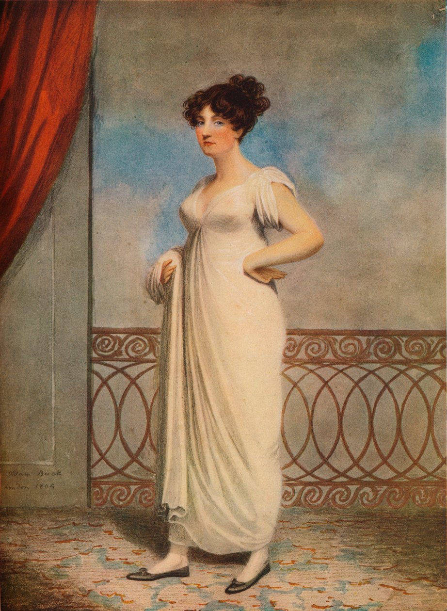 Retrato de uma senhora, 1804 de Adam Buck
