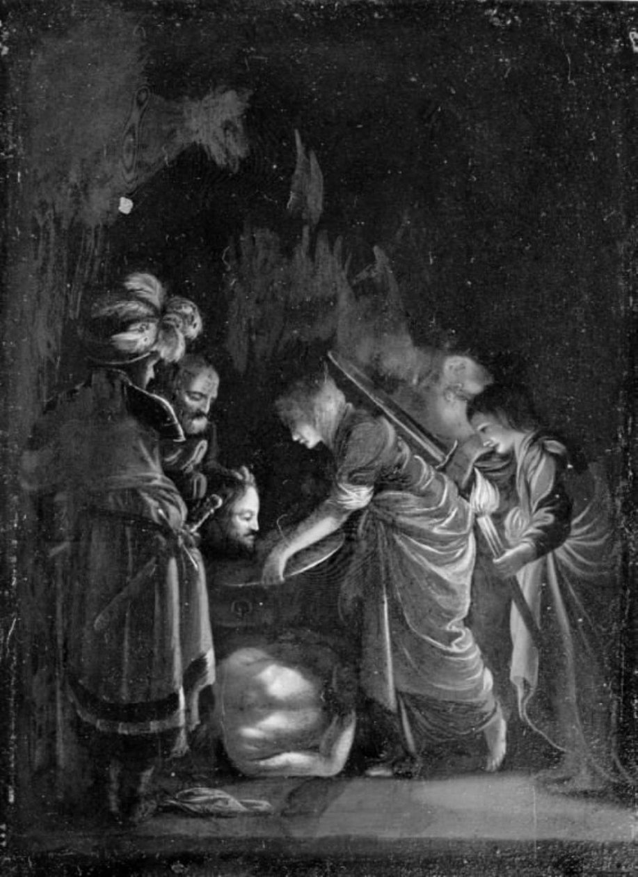 A apresentação da cabeça de São João Batista, noite de Adam Elsheimer
