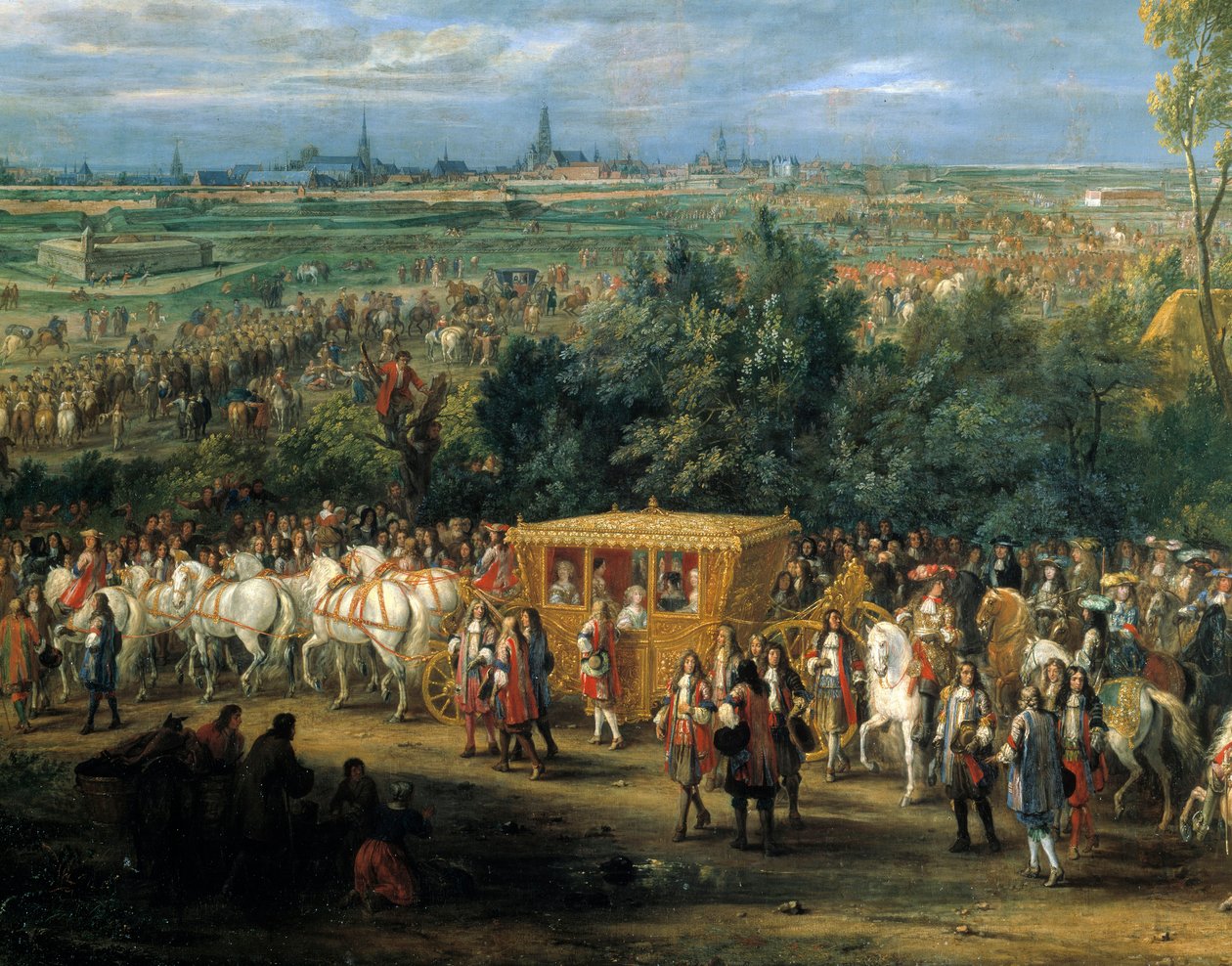 Entrada do Rei Luís XIV e da Rainha Marie Therese em 30 de julho de Adam Frans van der Meulen