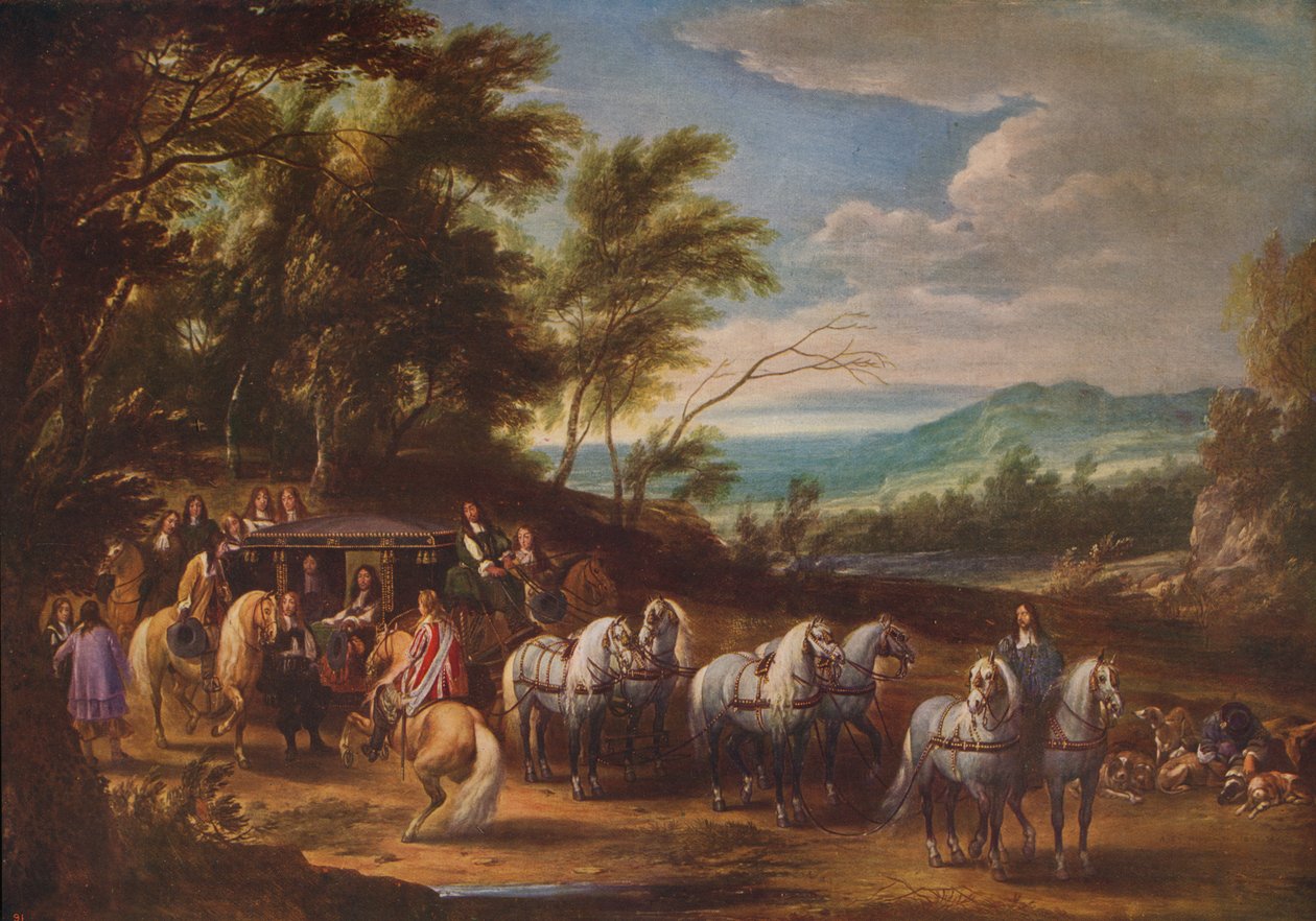 Philippe Francois d&39;Arenberg reunindo tropas, 1662, c1915 de Adam Frans van der Meulen