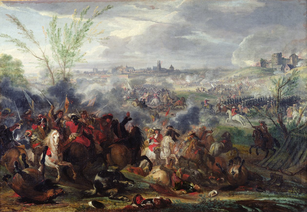 Estudo para o cerco de uma cidade flamenga de Adam Frans van der Meulen