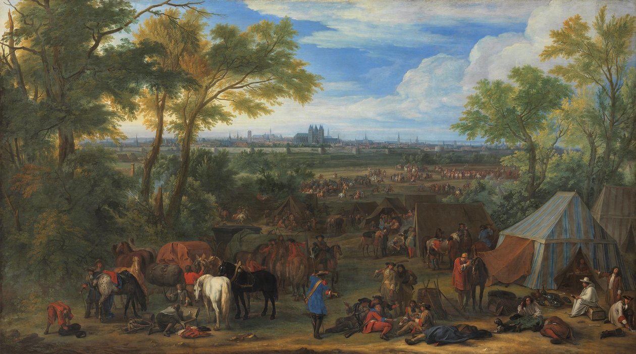 O exército de Luís XIV perante Tournai, em 1667 de Adam Frans van der Meulen