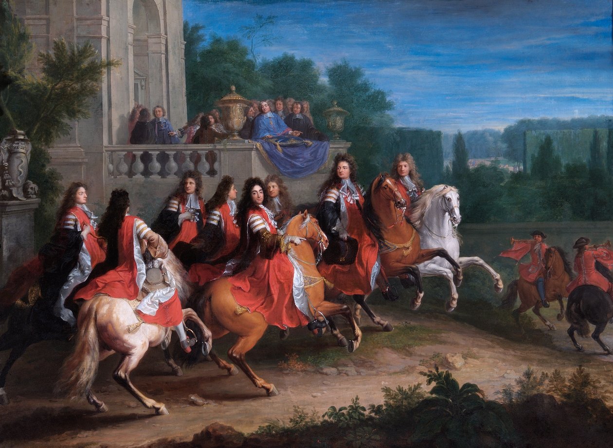 A Família Colbert, c.1680-83 (óleo sobre tela) de Adam Frans van der Meulen