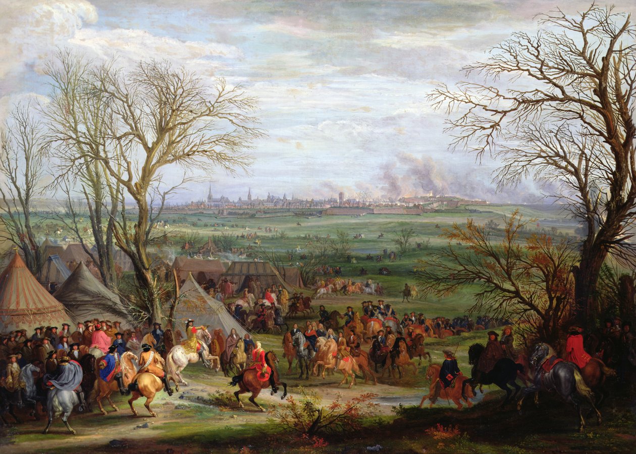 O Cerco de Cambrai por Luís XIV Rei de França e Navarra, em 1677 (óleo sobre tela) de Adam Frans van der Meulen